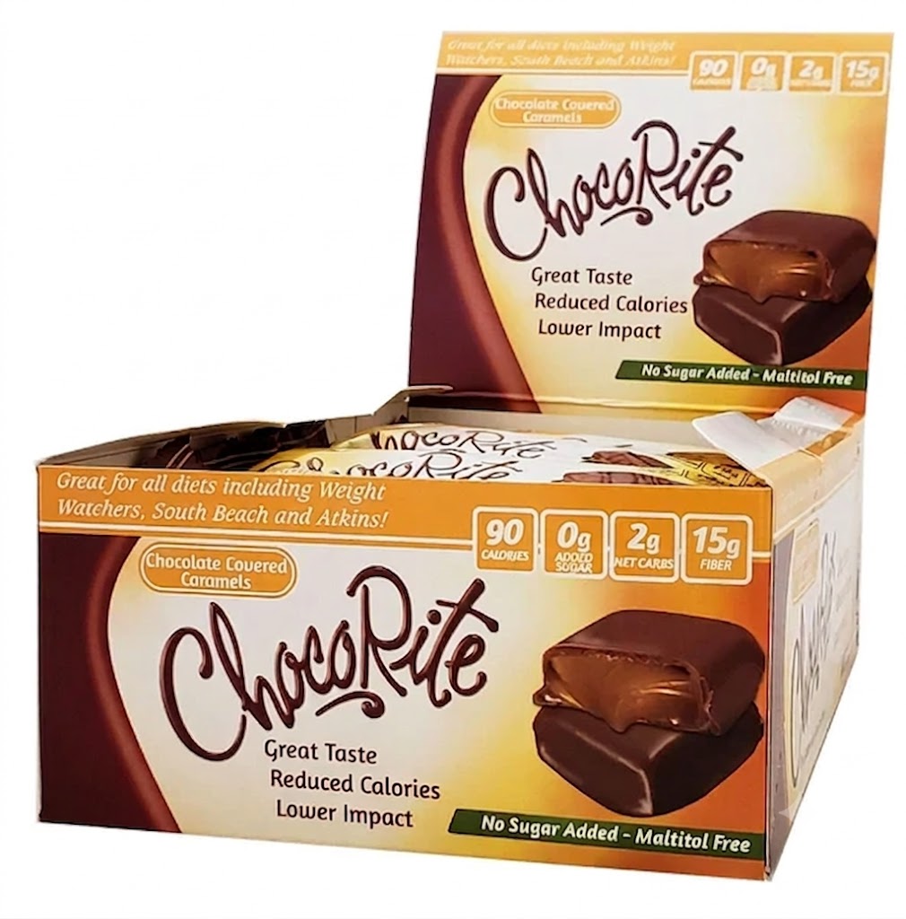 ChocoRite Chocolate Covered Caramels Box of 16 – HealthSmart Foods