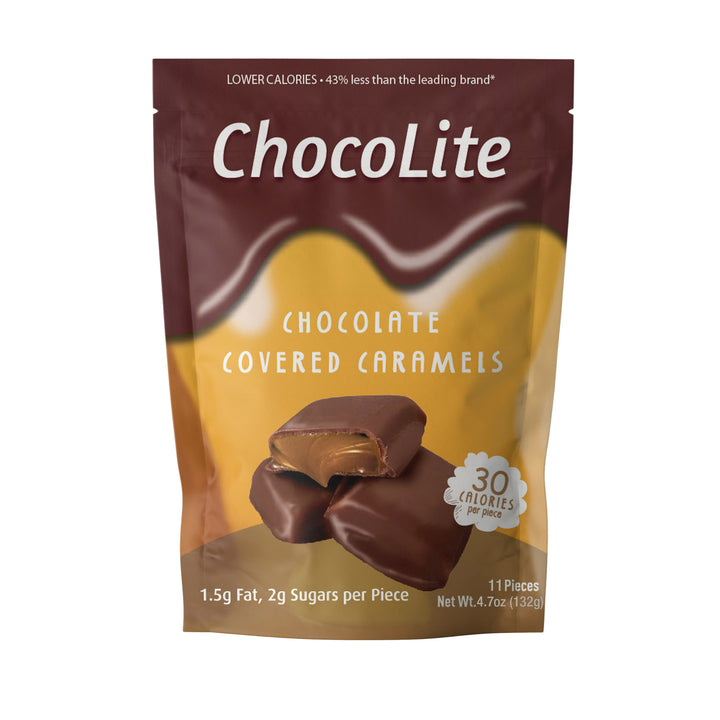 ChocoLite Chocolate Covered Caramels 11 Count Pouch