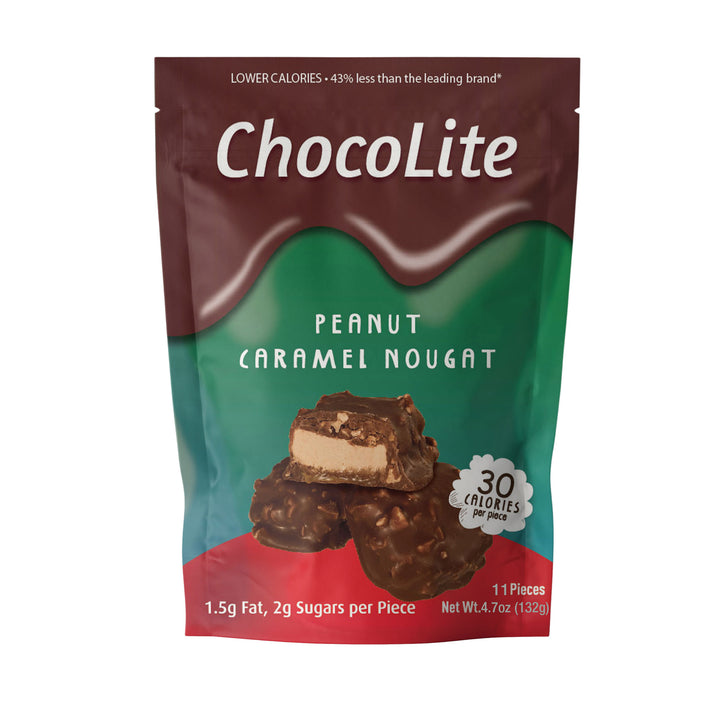 ChocoLite Peanut Caramel Nougat 11 Count Pouch