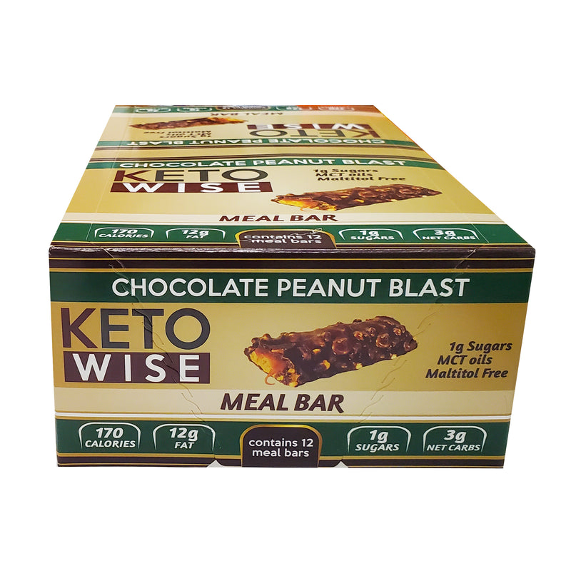 Keto Wise Meal Bars Chocolate Peanut Blast 12 - 42g Bars