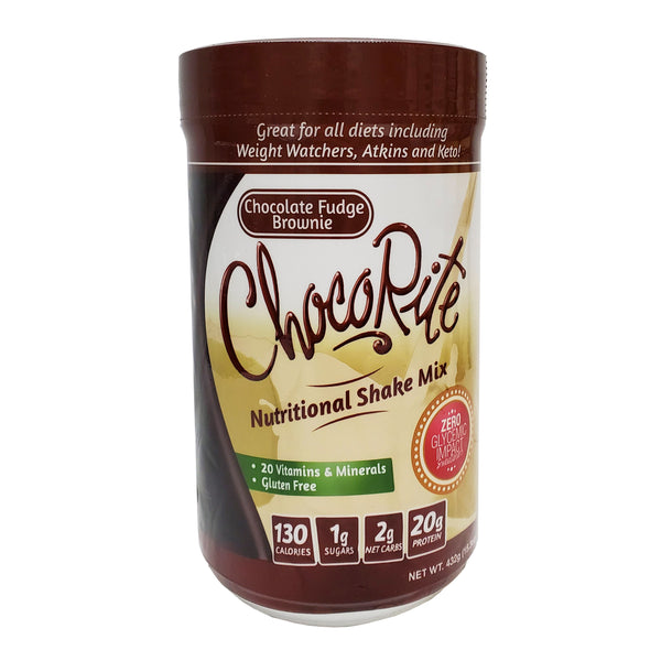 ChocoRite Protein Shake Mix Chocolate Fudge Brownie