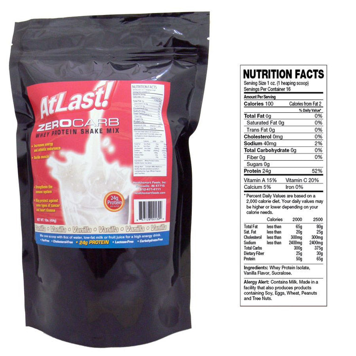 AtLast! ZeroCarb Whey Protein Mix Vanilla