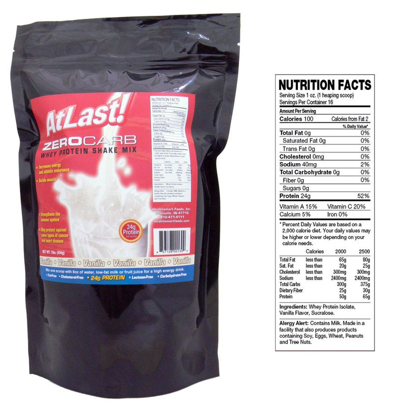 AtLast! ZeroCarb Whey Protein Mix Vanilla
