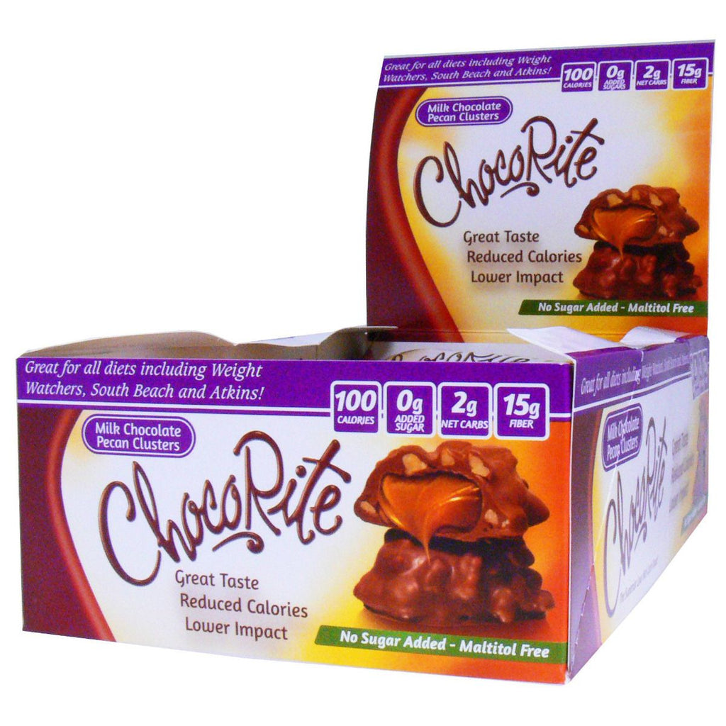ChocoRite Milk Chocolate Pecan Clusters Box of 16 – HealthSmart Foods