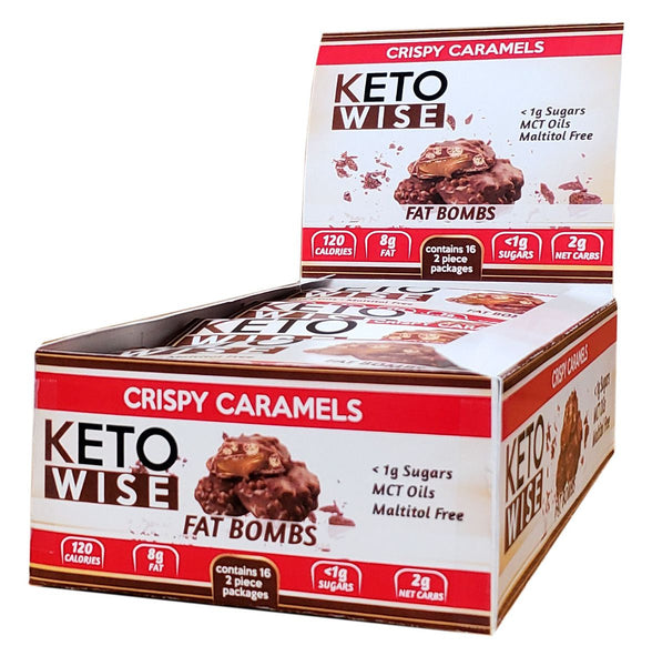 Keto Wise Fat Bombs Crispy Caramels