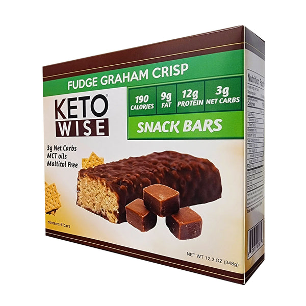 Keto Wise Snack Bars Fudge Graham Crisp Keto Wise Snack Bars Fudge Graham Crisp
