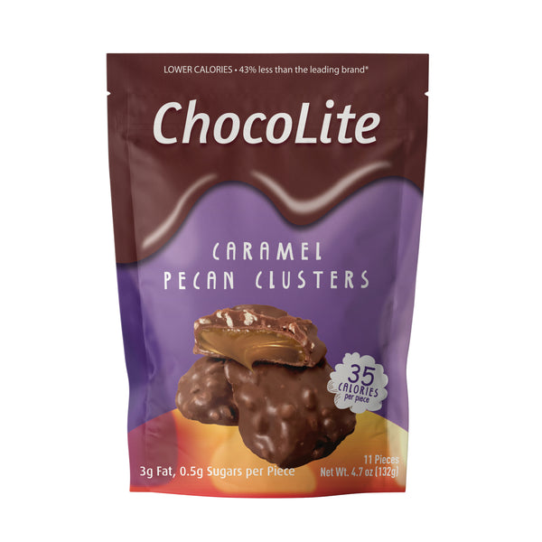 ChocoLite Caramel Pecan Clusters 11 Count Pouch