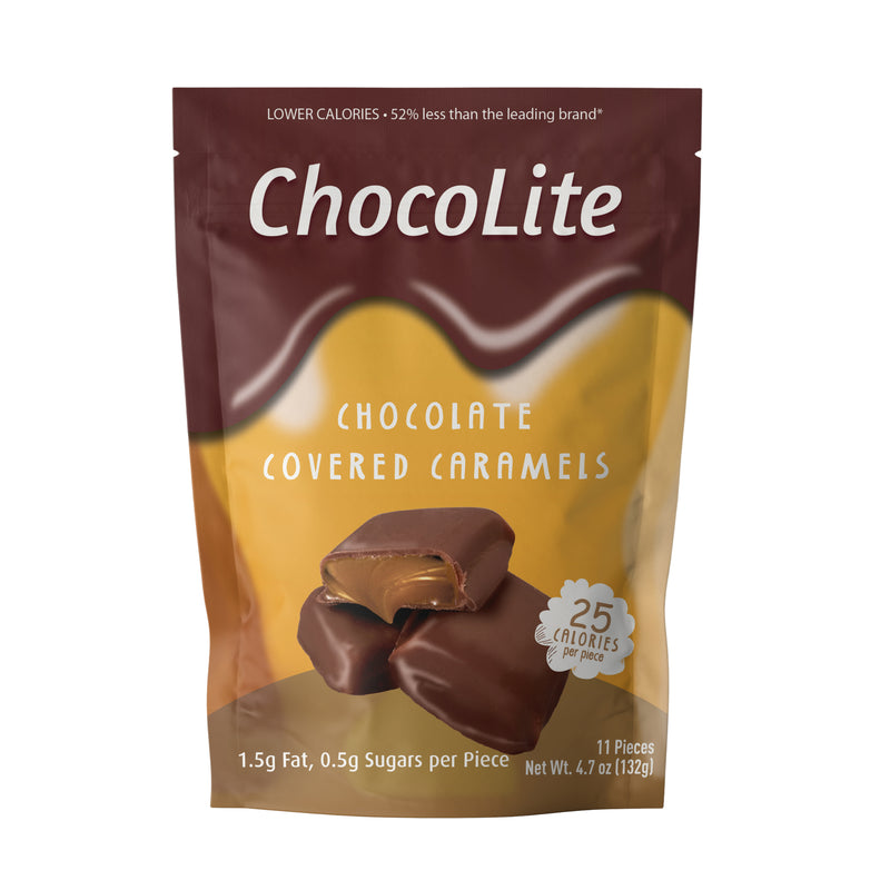ChocoLite Chocolate Covered Caramels 11 Count Pouch