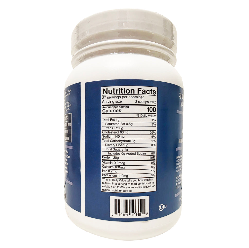AtLast! Vanilla Whey Protein Powder – 20g Protein, 100 Calories, 2g Net Carb