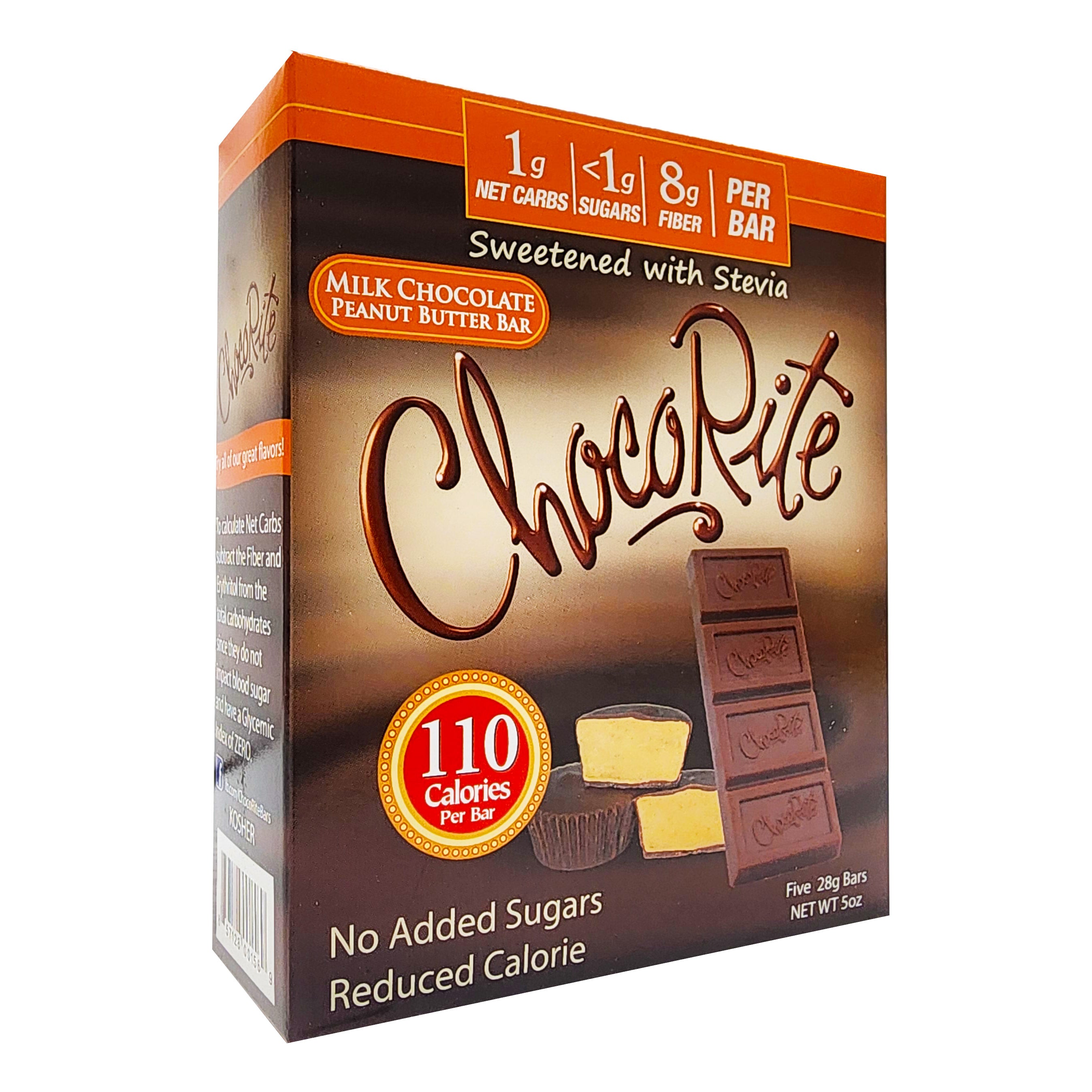 ChocoRite Sugar Free Milk Chocolate Peanut Butter Bar – HealthSmart Foods