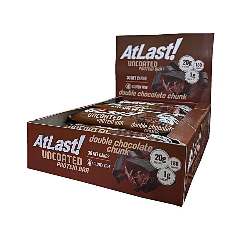 AtLast! Double Chocolate Chunk Protein Bars Box of 12