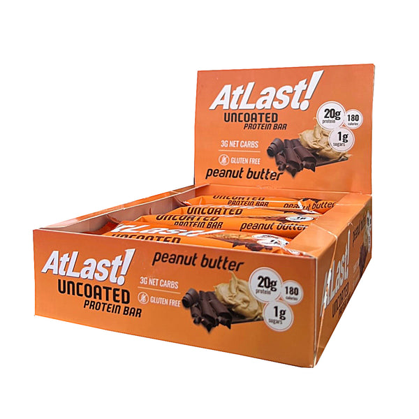 AtLast! Peanut Butter Protein Bars Box of 12