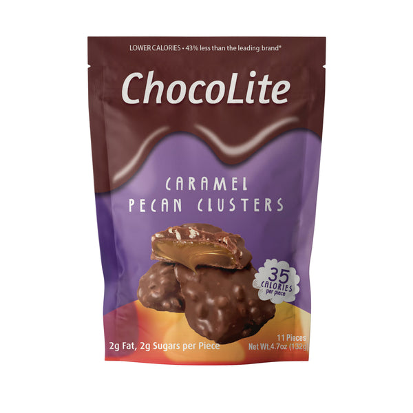 ChocoLite Caramel Pecan Clusters 11 Count Pouch