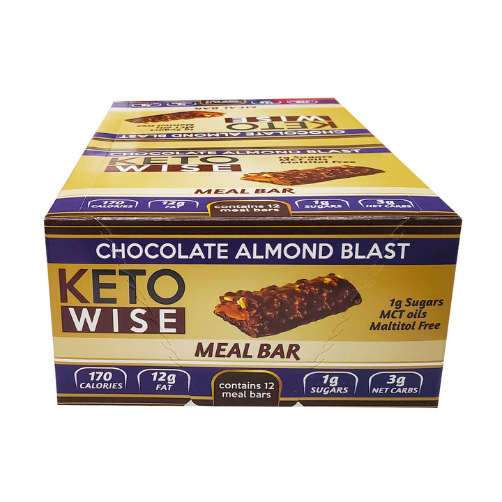 Keto Wise Meal Bars Chocolate Almond Blast 12 - 42g Bars