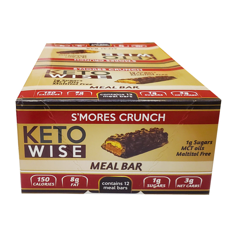 Keto Wise Meal Bars S'mores Crunch 12 - 42g Bars