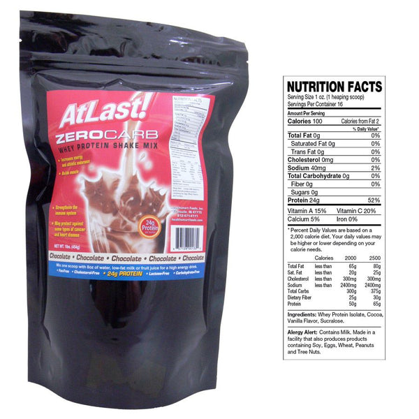 AtLast! ZeroCarb Whey Protein Mix Chocolate