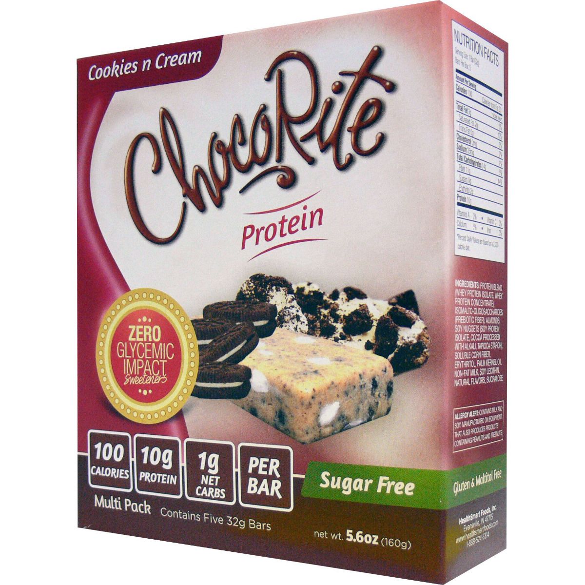 ChocoRite Cookies n Cream Protein Bars Box of 5 – HealthSmart Foods