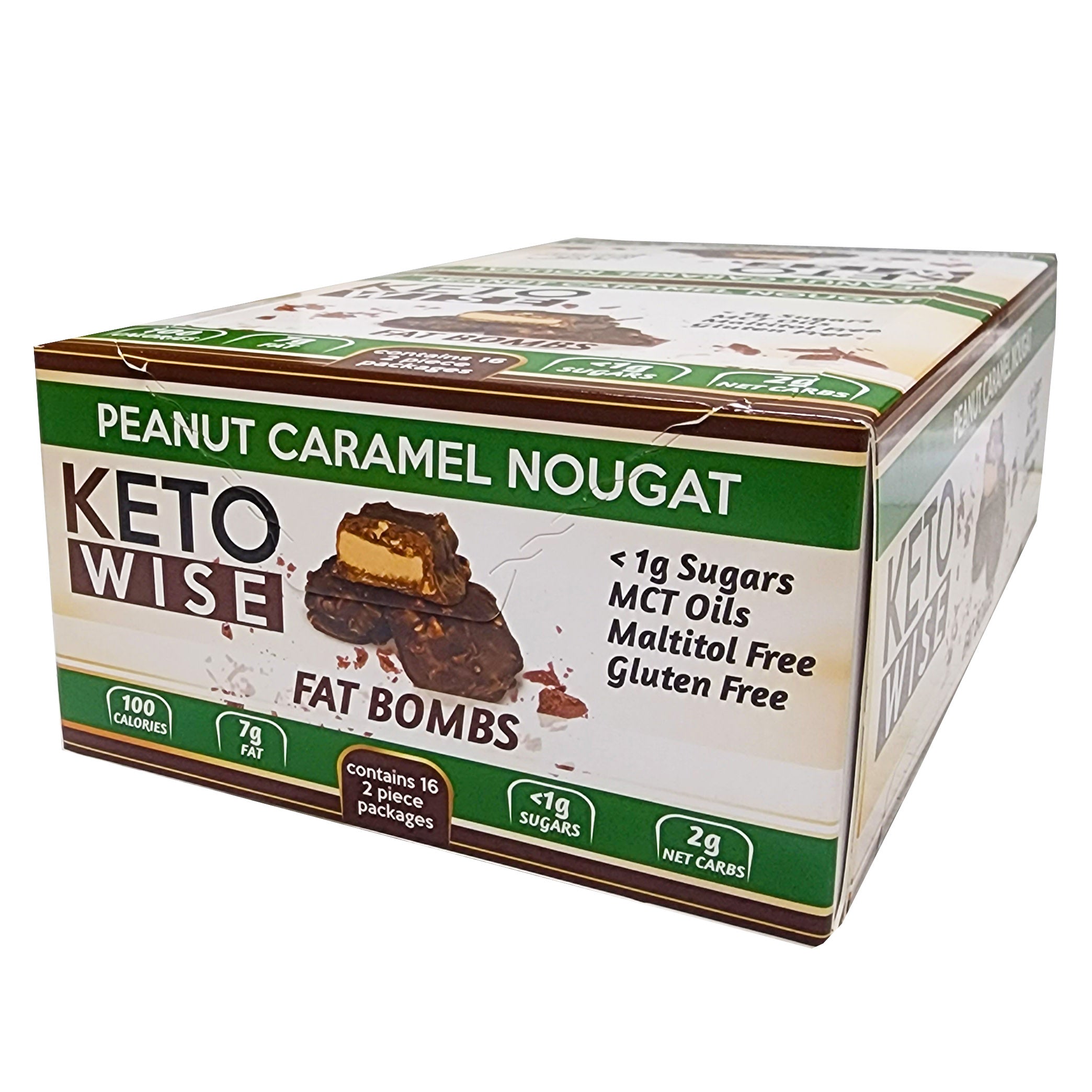 Keto Wise Fat Bombs Peanut Caramel Nougat HealthSmart Foods